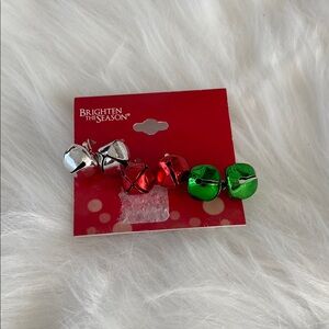 New Jingle Bells earrings - Red, Green, Silver